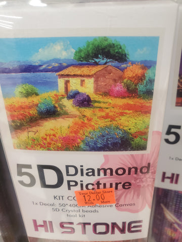 Little House on the Lake - Diamond Picture - 5D Crystal Beads Tool Kit