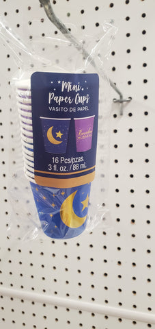 Mini Crescent Moon and Star Paper Cups