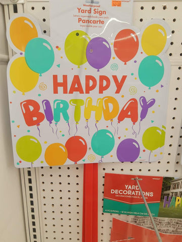 Waterproof Happy Birthday Yard Sign